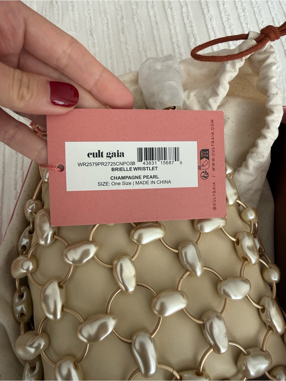 Cult Gaia Brielle Pearl Bag BRAND NEW - Picture 7 of 9